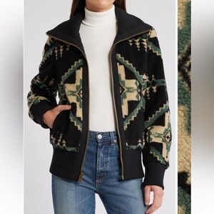 Pendleton foxglove fleece bomber jacket M